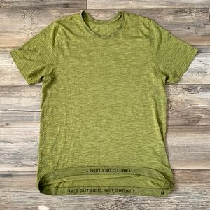 Lululemon Lime Green “Get Outside, Get Sweaty” Tee